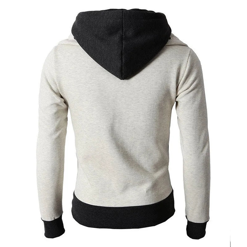 Herren Sport Hoodie Multi-Taschen – Laufjacke mit Reißverschluss für Training