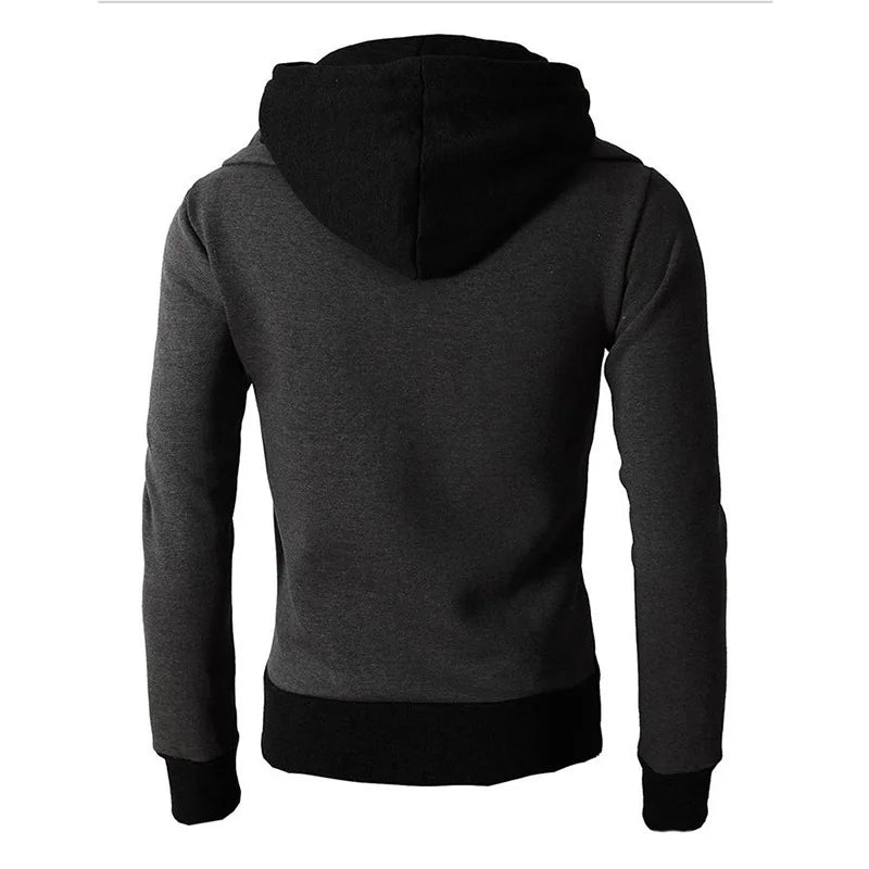 Herren Sport Hoodie Multi-Taschen – Laufjacke mit Reißverschluss für Training