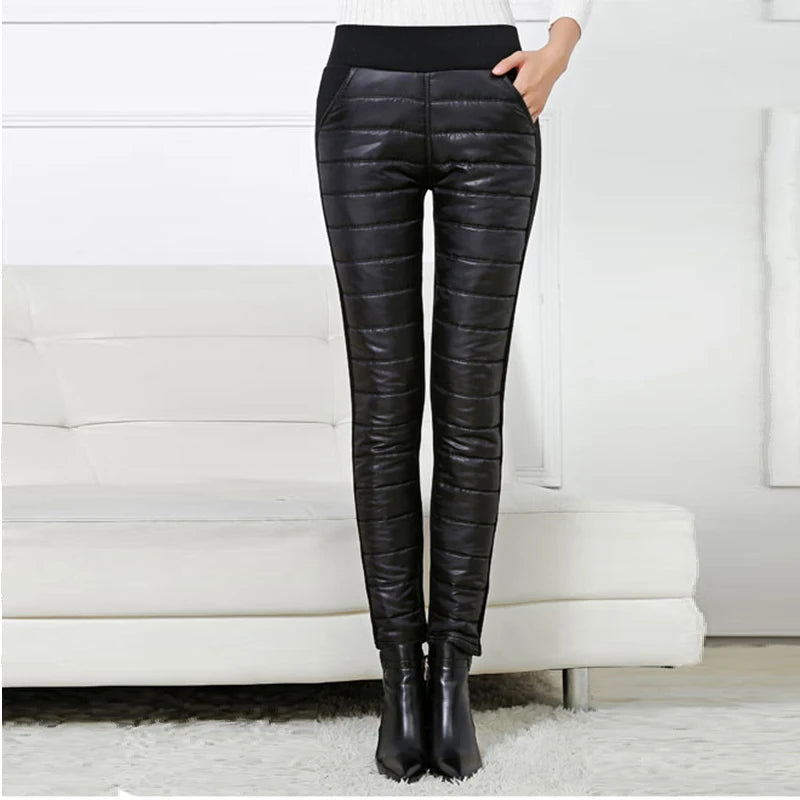 Damen Winter Leggings Gefüttert – Warme High Waist Jogginghose Fleece