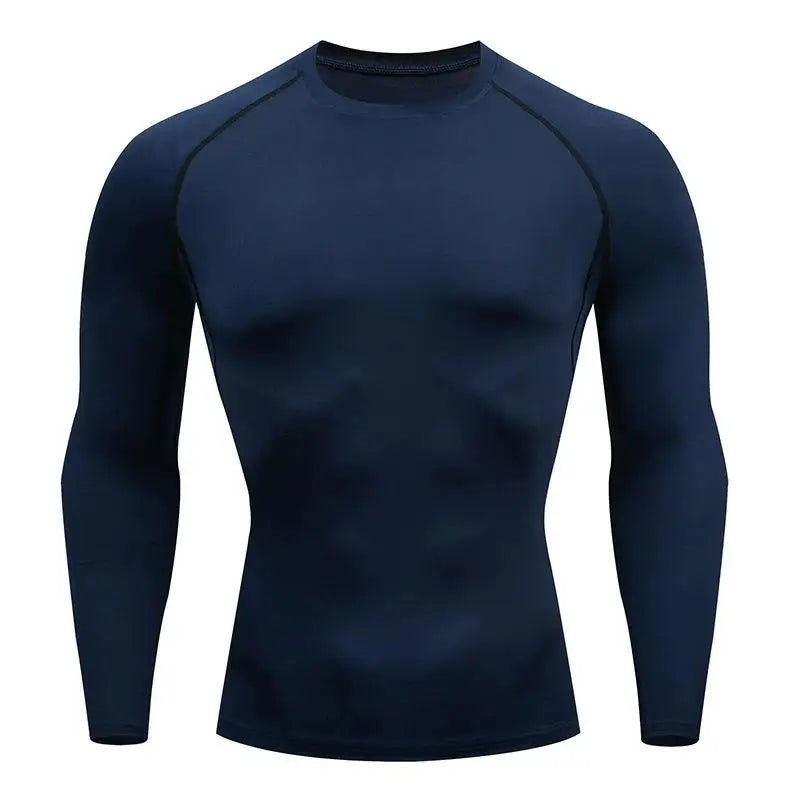 Herren Kompressionsshirt Langarm – Quick Dry Funktionsshirt für Fitness & Laufen