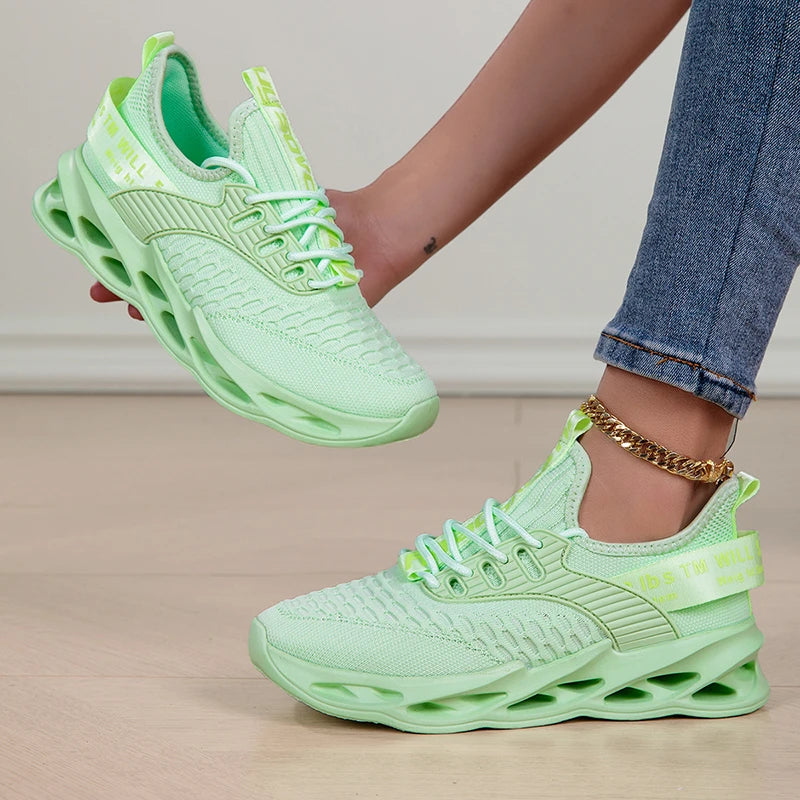 Baskets plates à plateforme pour femmes - Chaussures décontractées et tendance pour la course
