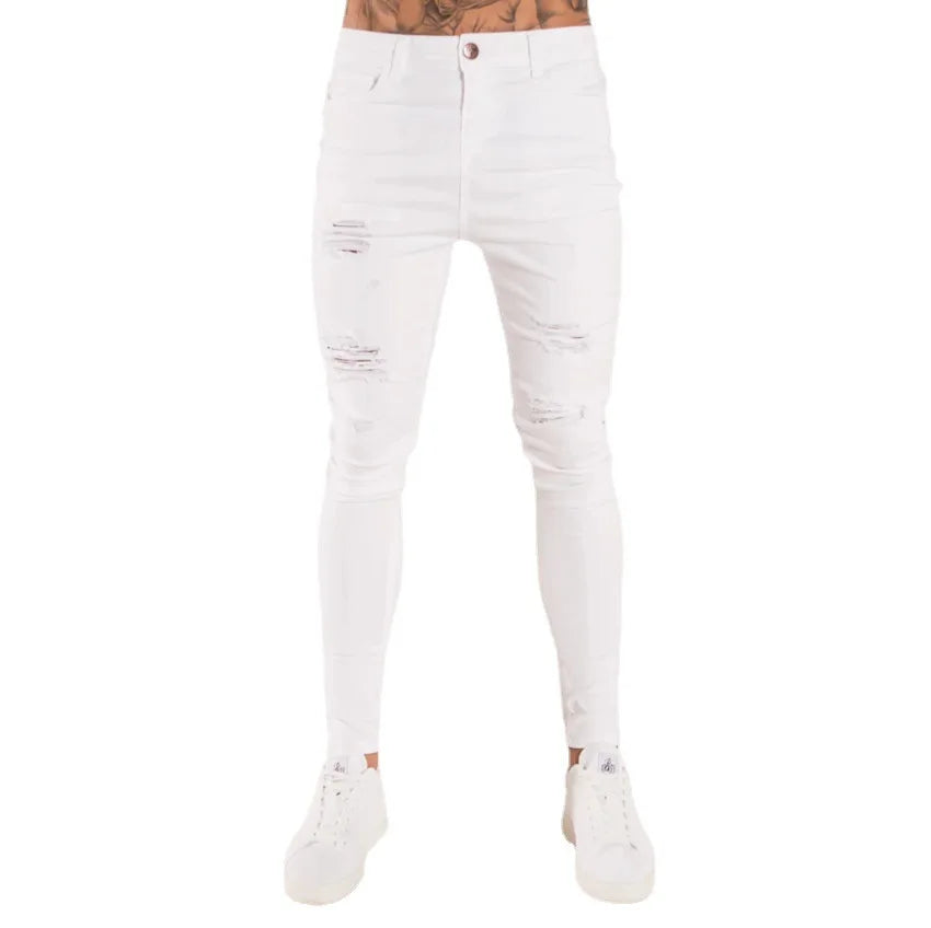 Herren Jeans Slim Fit Stretch – Vintage Wash Denim Hose für Arbeit & Freizeit