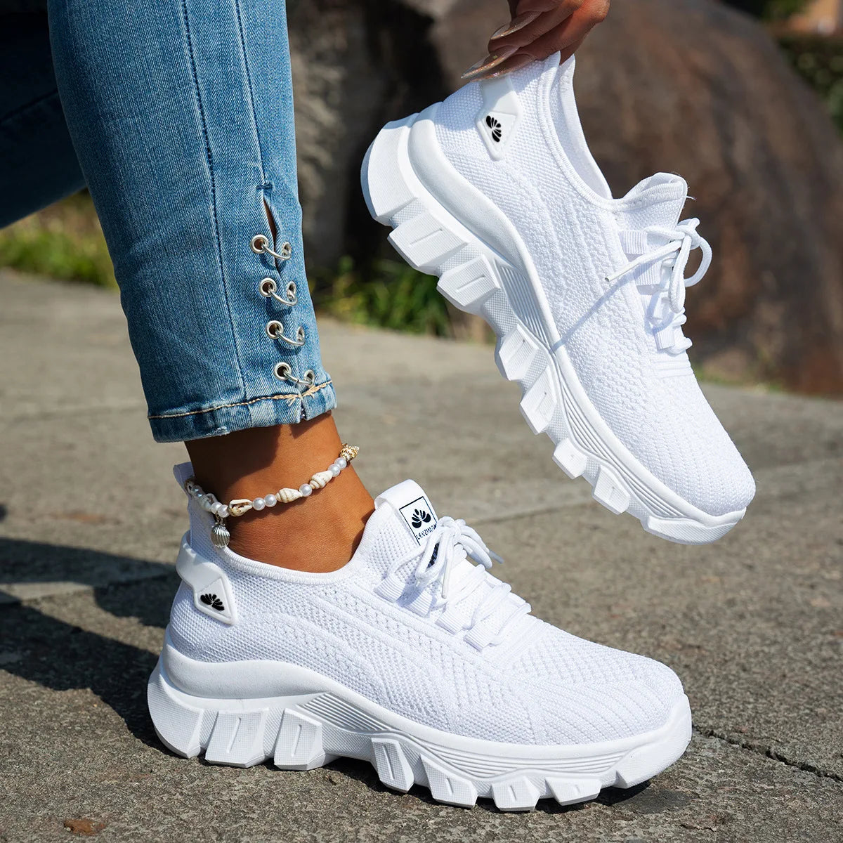 Chaussures en maille pour femmes - Chaussures décontractées légères et respirantes