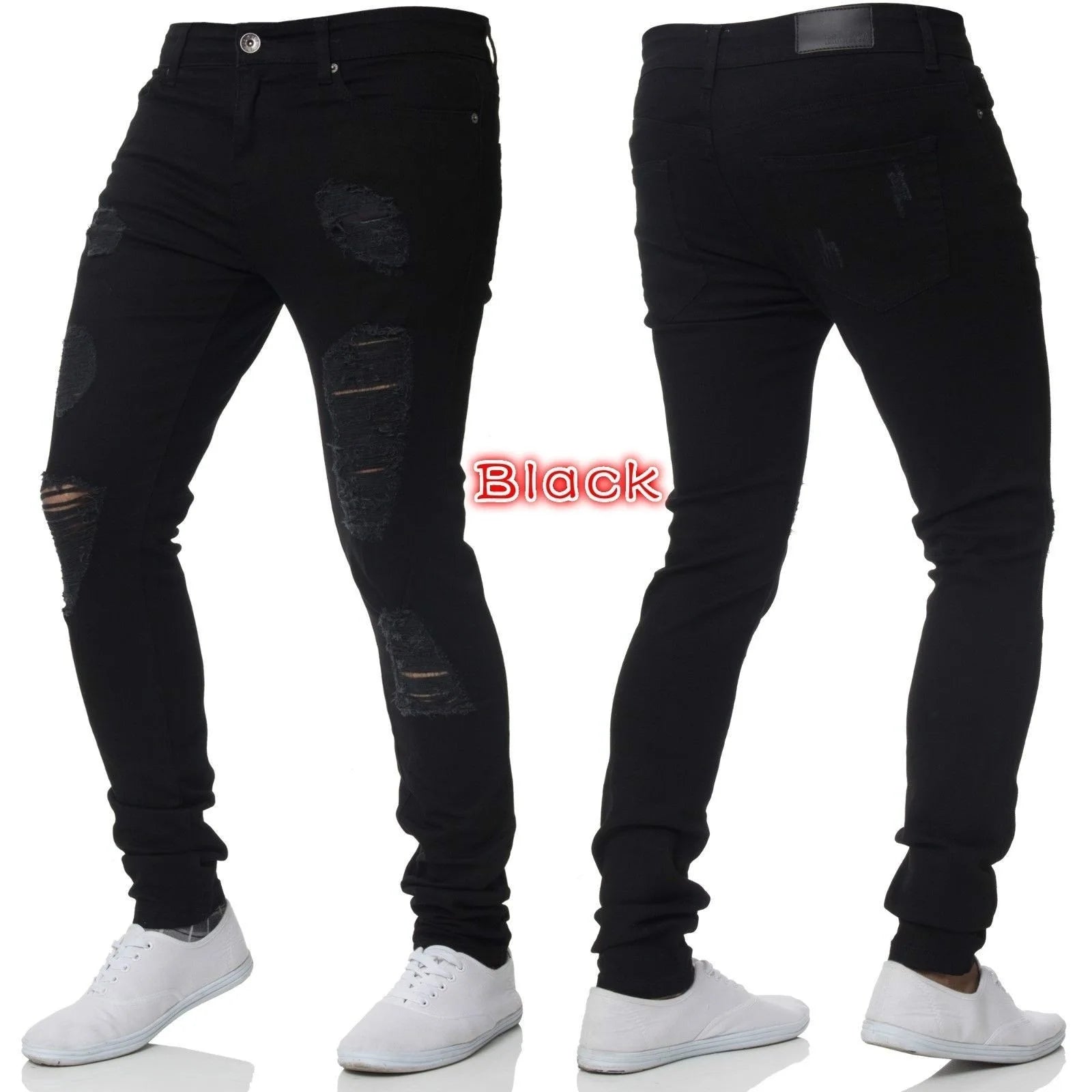 Herren Jeans Slim Fit Stretch – Vintage Wash Denim Hose für Arbeit & Freizeit