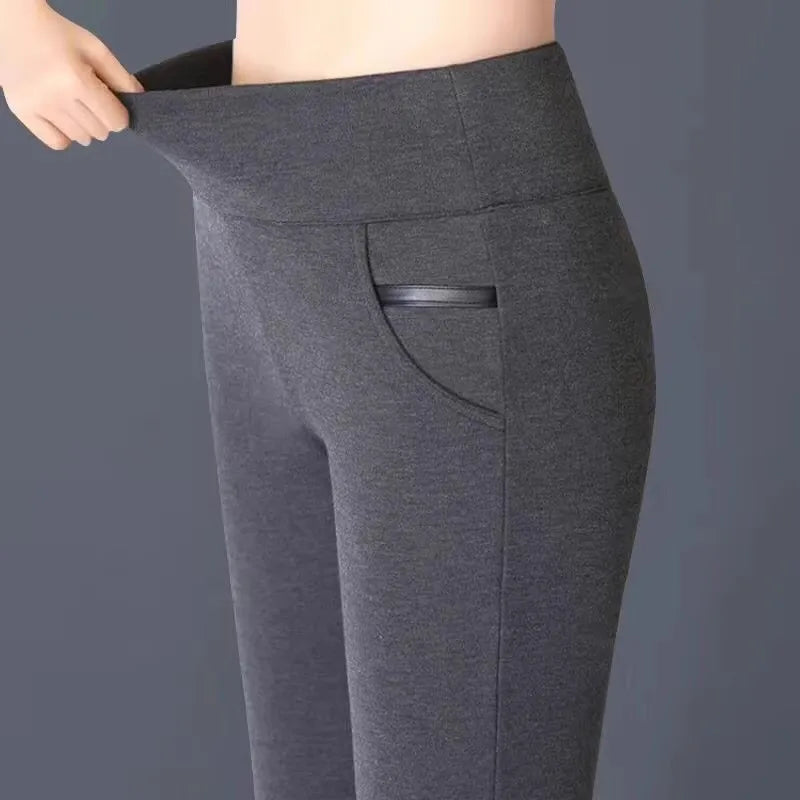Women's High Waist Leggings Black – Slim Fit Pencil Pants Breathable