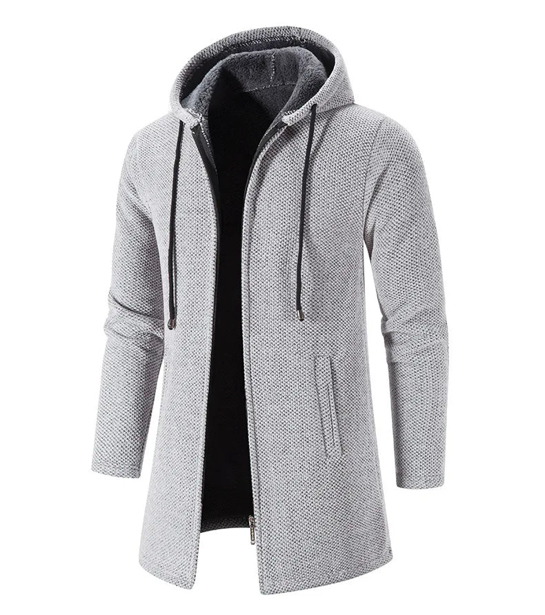 Sweat à capuche oversize pour homme – Veste sweat-shirt d'hiver avec fermeture éclair et capuche