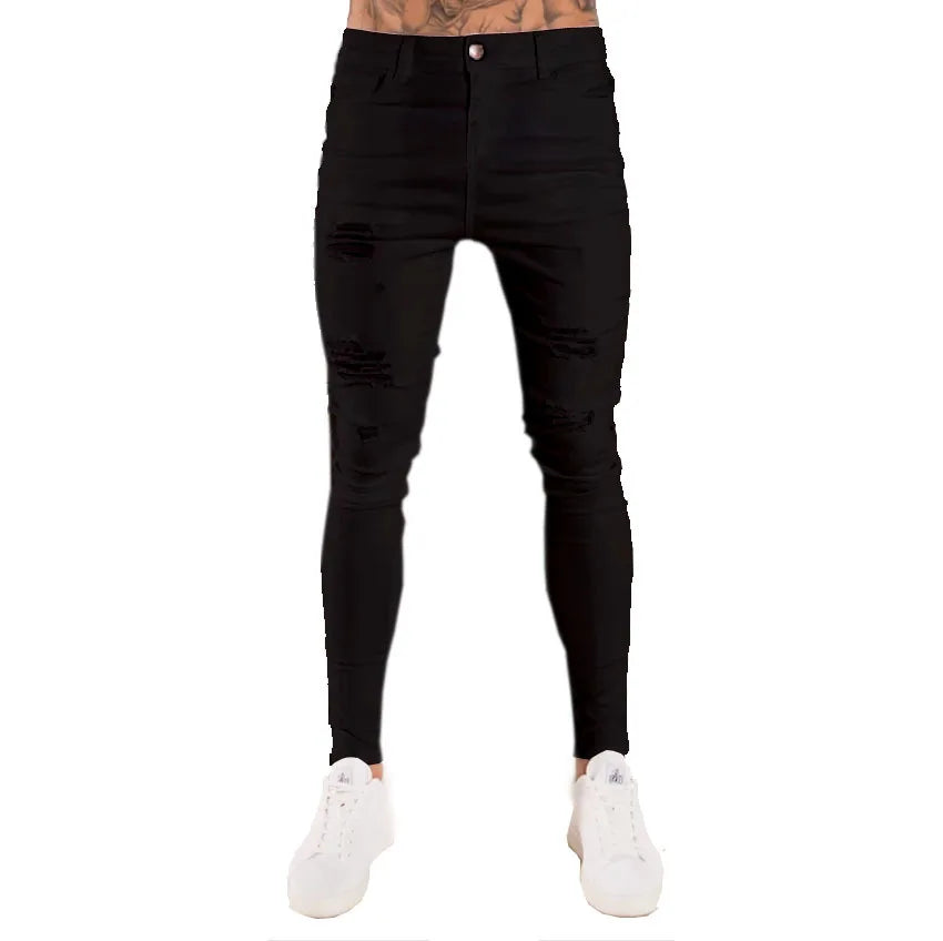 Herren Jeans Slim Fit Stretch – Vintage Wash Denim Hose für Arbeit & Freizeit