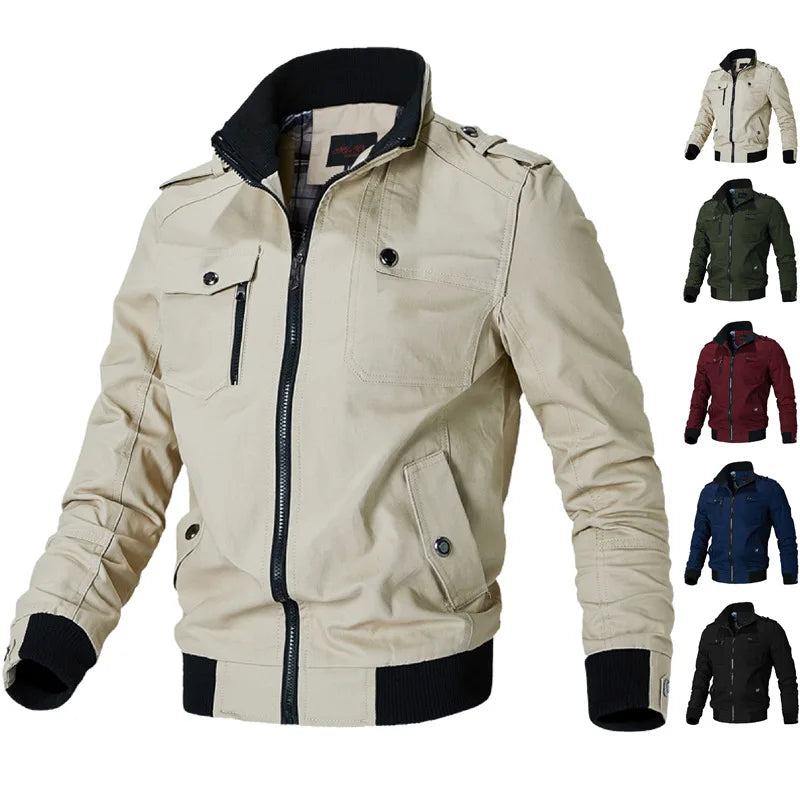Herren Bomberjacke Leicht – Casual Windjacke mit Stehkragen für Frühling & Herbst