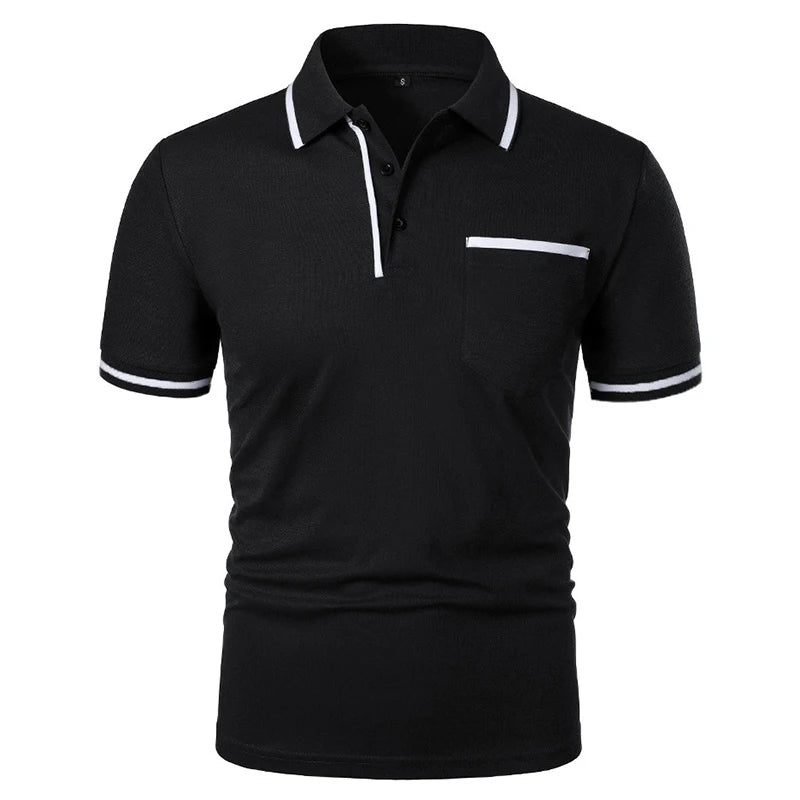 Herren Polo Shirt Kurzarm – Casual Poloshirt mit Brusttasche Atmungsaktiv