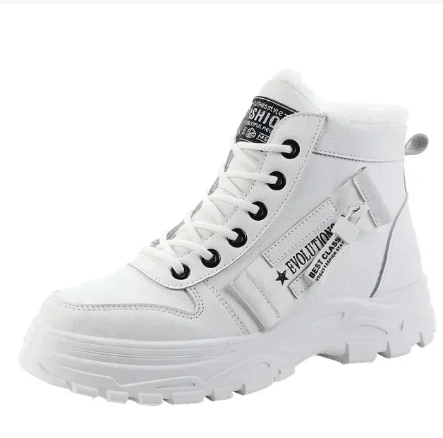 Women's Winter Platform Sneakers 9cm - Warm Chunky Lined Shoes
