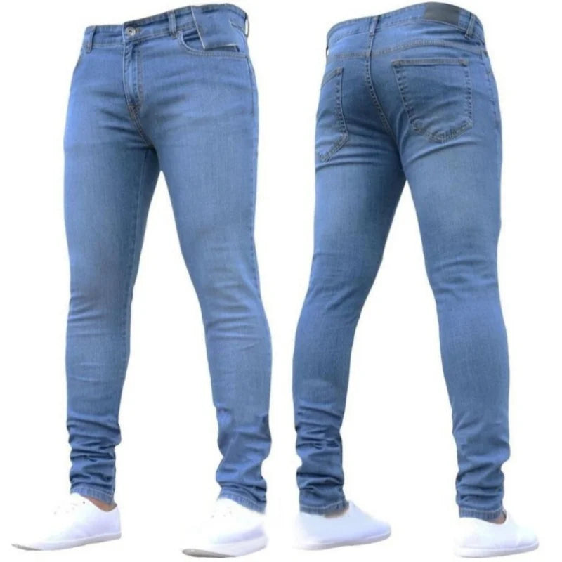 Herren Jeans Stretch Schwarz – Business Casual Denim Hose Regular Fit