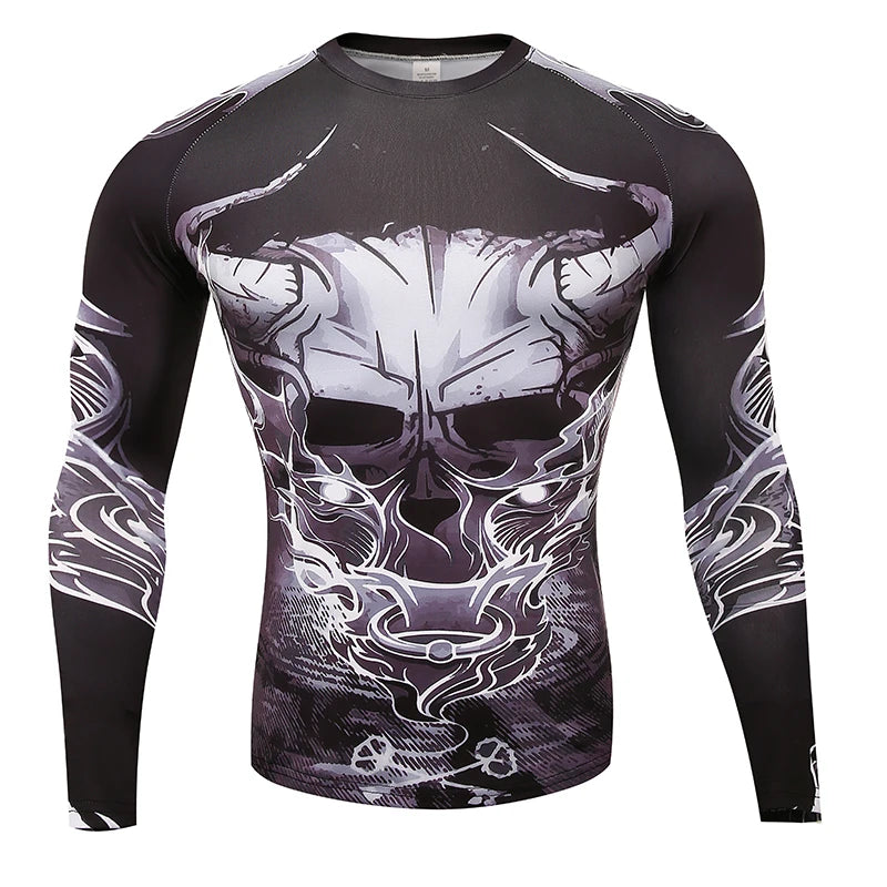 Herren Kompressionsshirt Langarm – Rashguard für Fitness, Gym & Laufen