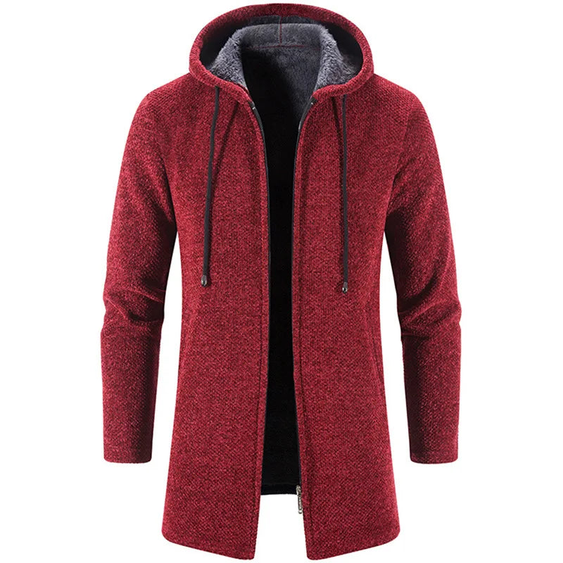 Sweat à capuche oversize pour homme – Veste sweat-shirt d'hiver avec fermeture éclair et capuche