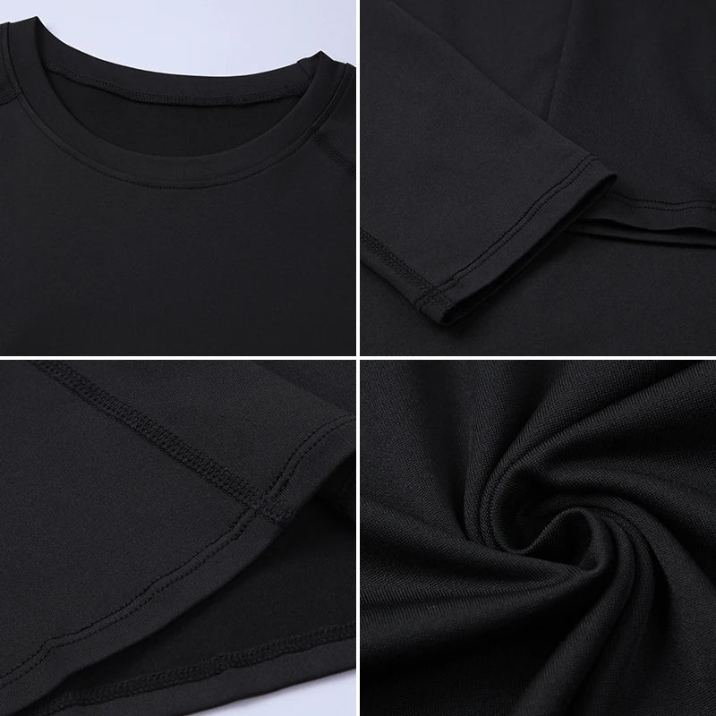Herren Kompressionsshirt Langarm – Quick Dry Funktionsshirt für Fitness & Laufen