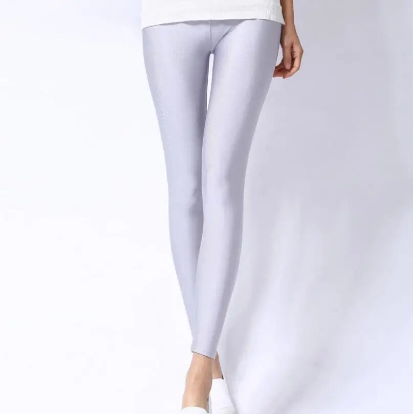 Women's Neon High Waist Leggings – Colorful Stretch Pants in Candy Colors