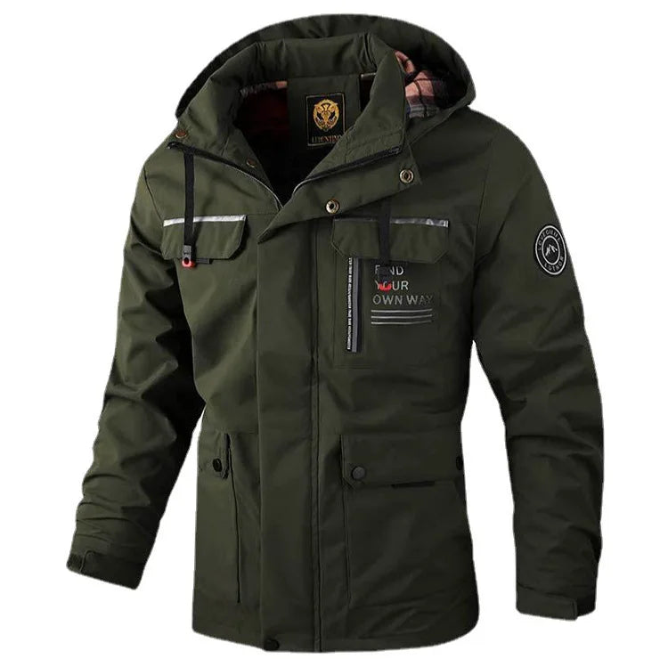 Veste imperméable d'extérieur pour homme – Coupe-vent softshell avec doublure polaire pour l'hiver