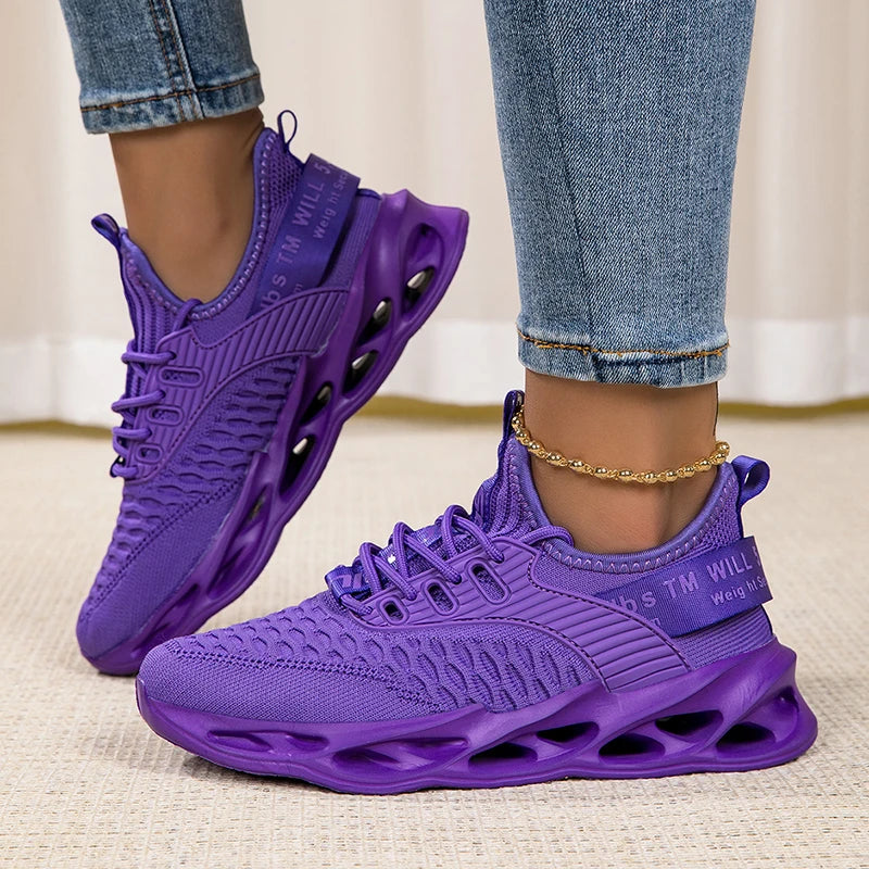 Baskets plates à plateforme pour femmes - Chaussures décontractées et tendance pour la course