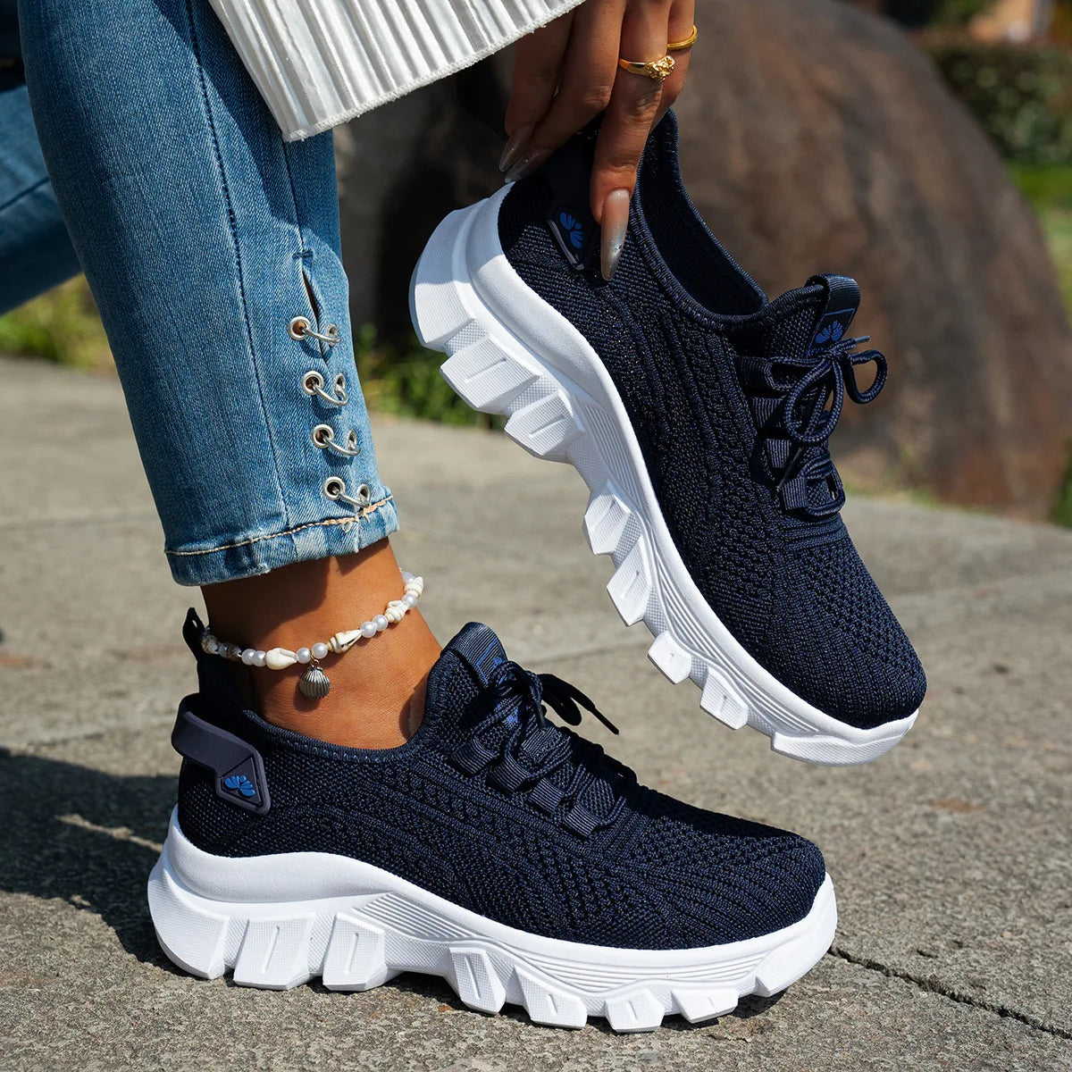 Chaussures en maille pour femmes - Chaussures décontractées légères et respirantes