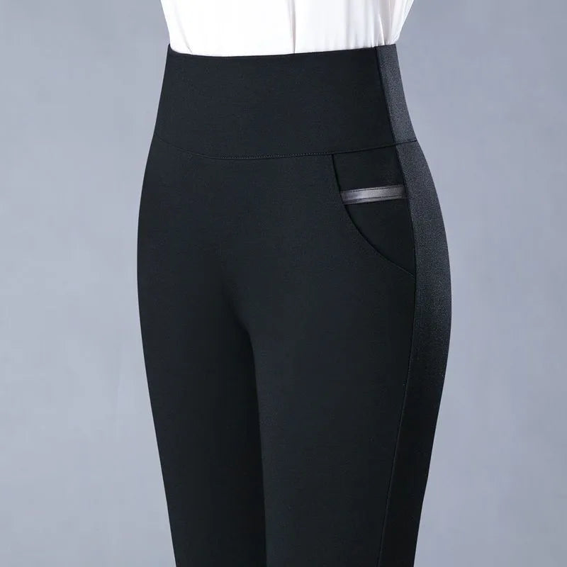 Women's High Waist Leggings Black – Slim Fit Pencil Pants Breathable