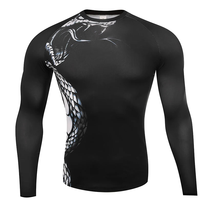 Herren Kompressionsshirt Langarm – Rashguard für Fitness, Gym & Laufen