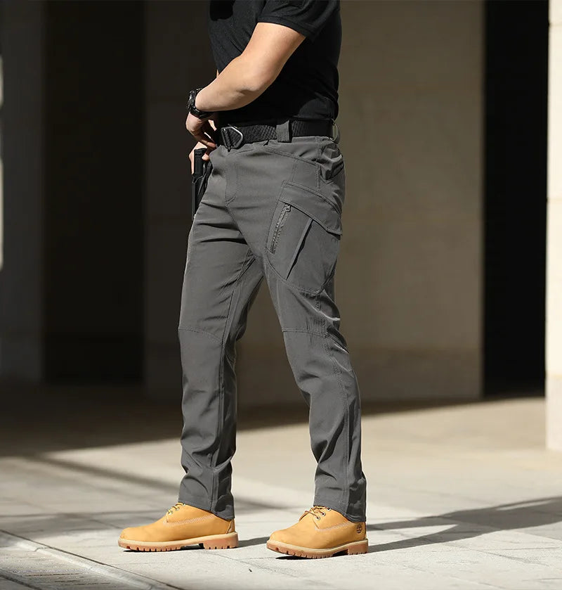 Men's Tactical Cargo Trousers – Outdoor Work Trousers with Multi-Pockets and Stretch