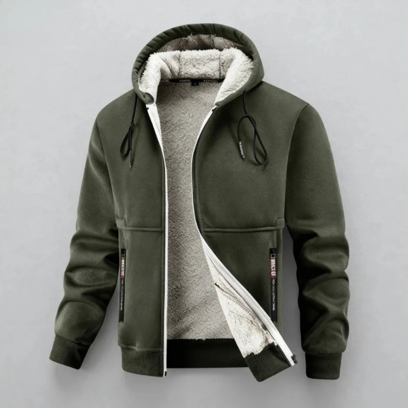 Herren Fleecejacke Warm – Teddy Jacke Lammfell-Optik für Herbst & Winter