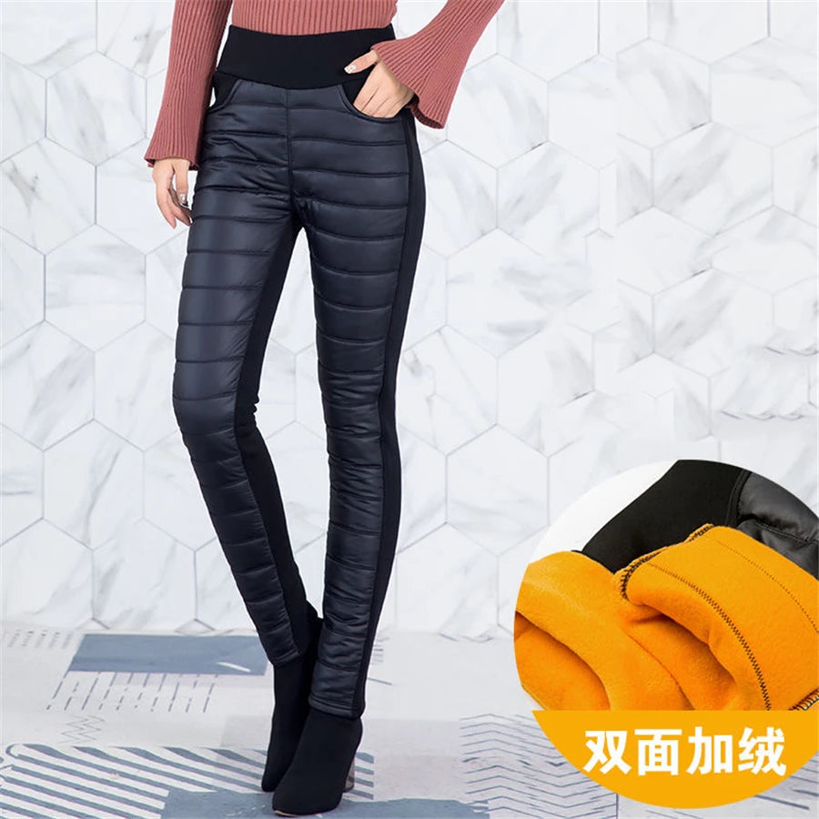 Damen Winter Leggings Gefüttert – Warme High Waist Jogginghose Fleece