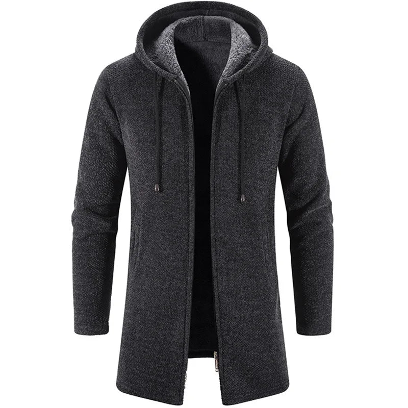 Sweat à capuche oversize pour homme – Veste sweat-shirt d'hiver avec fermeture éclair et capuche