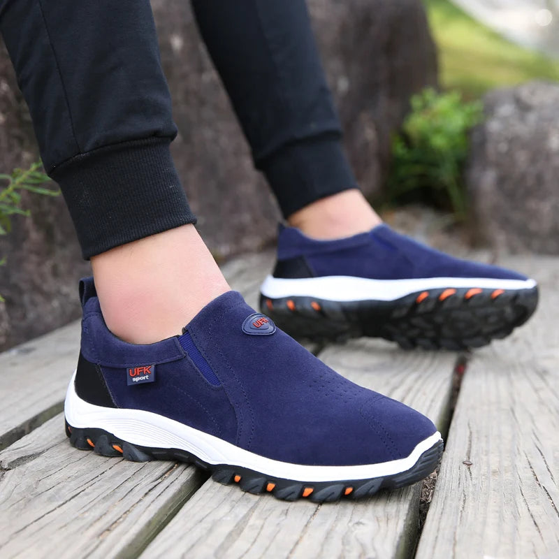 Herren Sneaker Outdoor Leicht – Walking Wanderschuhe Atmungsaktiv Übergröße