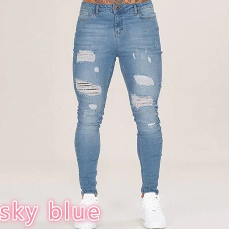 Herren Jeans Slim Fit Stretch – Vintage Wash Denim Hose für Arbeit & Freizeit
