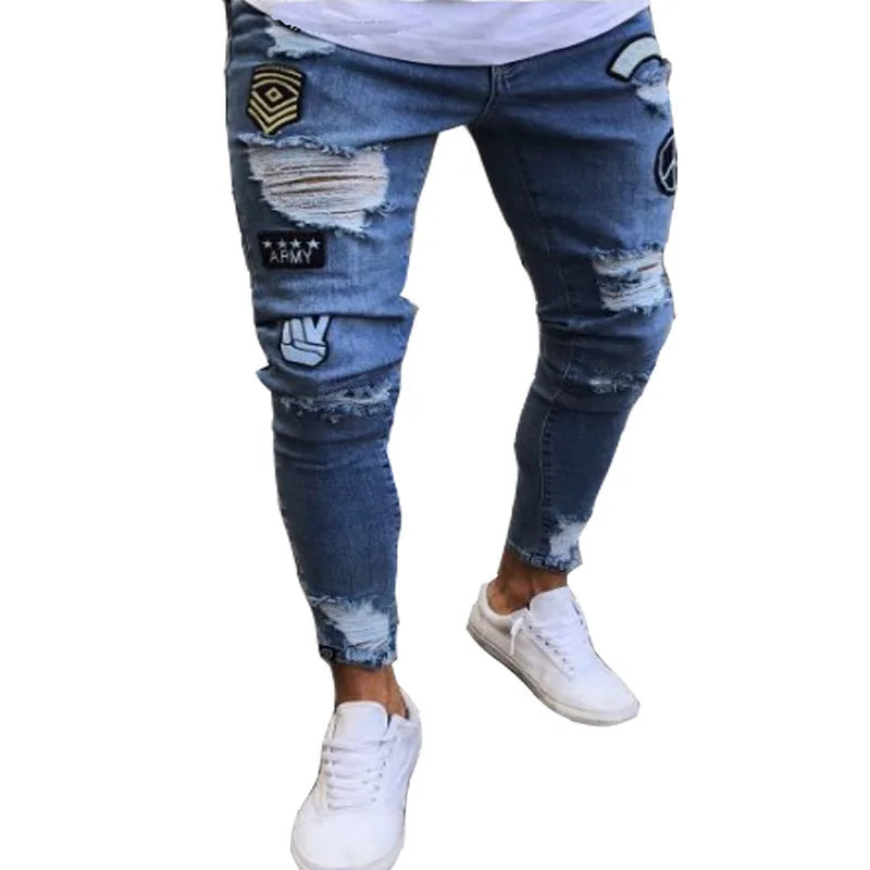 Herren Jeans Slim Fit Stretch – Vintage Wash Denim Hose für Arbeit & Freizeit