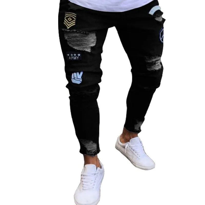 Herren Jeans Slim Fit Stretch – Vintage Wash Denim Hose für Arbeit & Freizeit