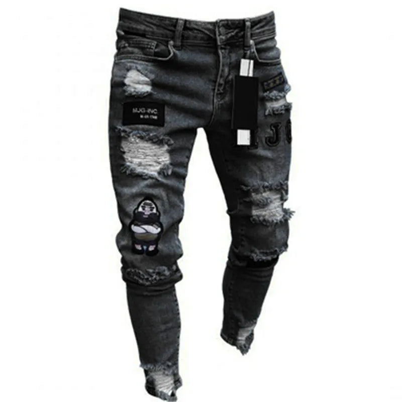 Herren Jeans Slim Fit Stretch – Vintage Wash Denim Hose für Arbeit & Freizeit