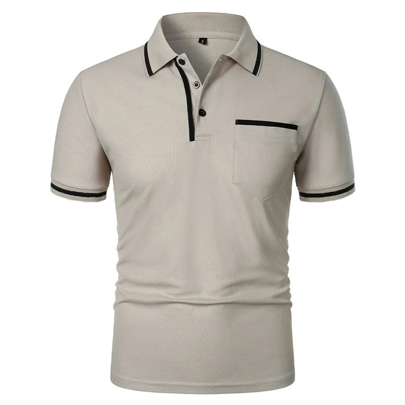 Herren Polo Shirt Kurzarm – Casual Poloshirt mit Brusttasche Atmungsaktiv