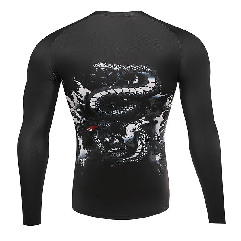 Herren Kompressionsshirt Langarm – Rashguard für Fitness, Gym & Laufen