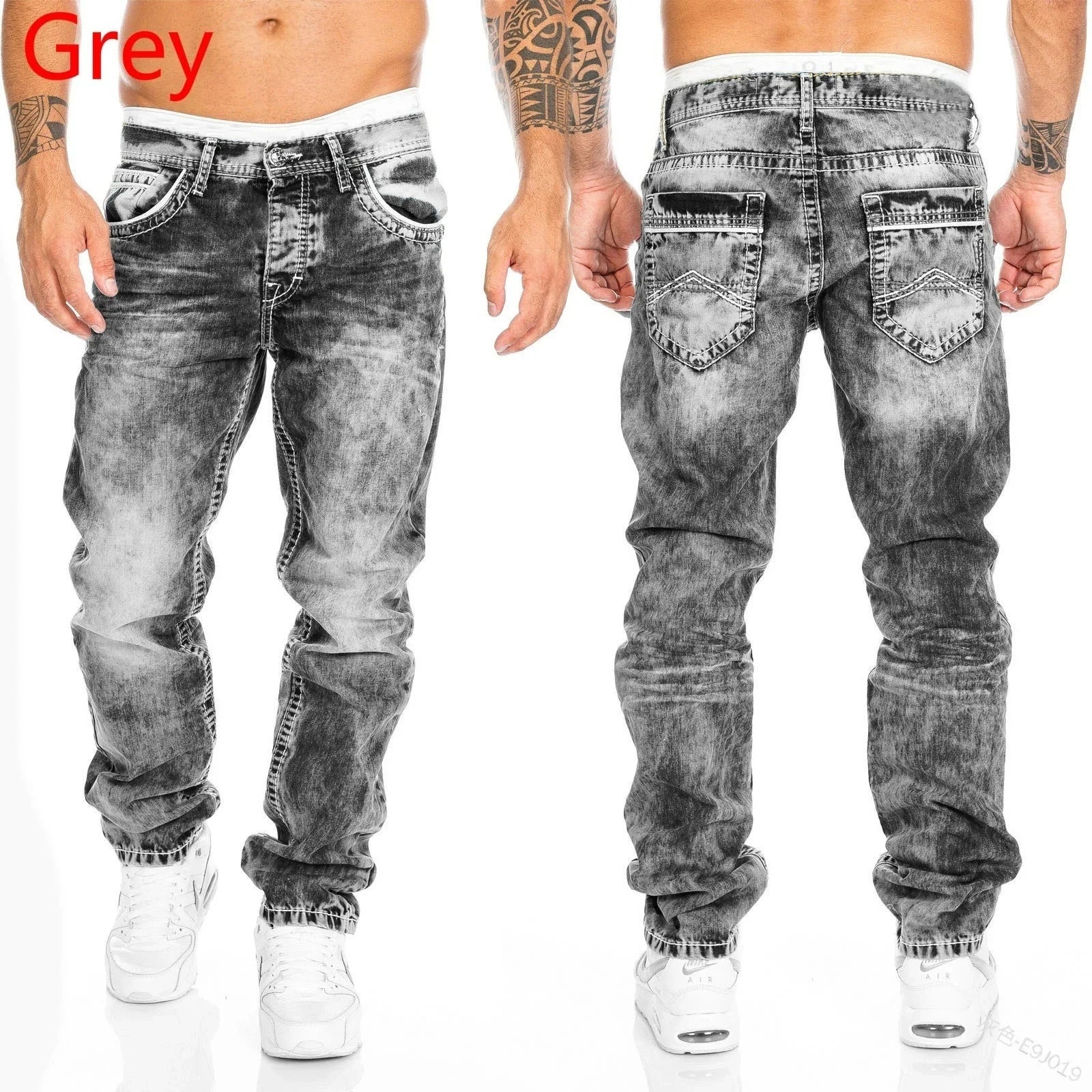 Herren Jeans Stretch Schwarz – Business Casual Denim Hose Regular Fit