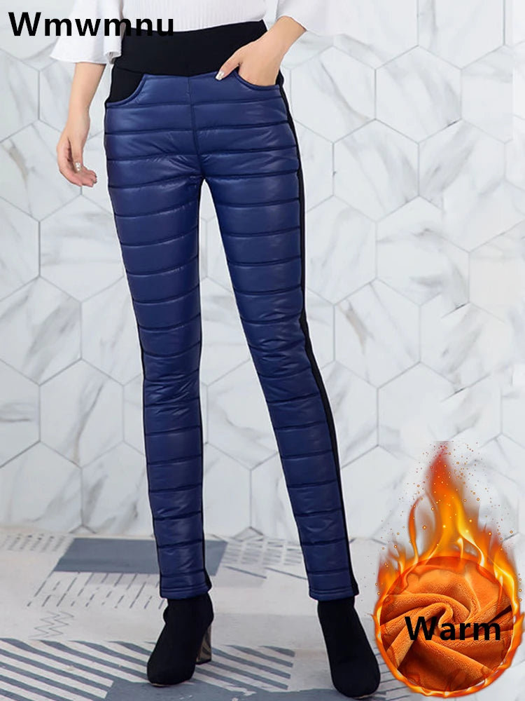 Damen Winter Leggings Gefüttert – Warme High Waist Jogginghose Fleece