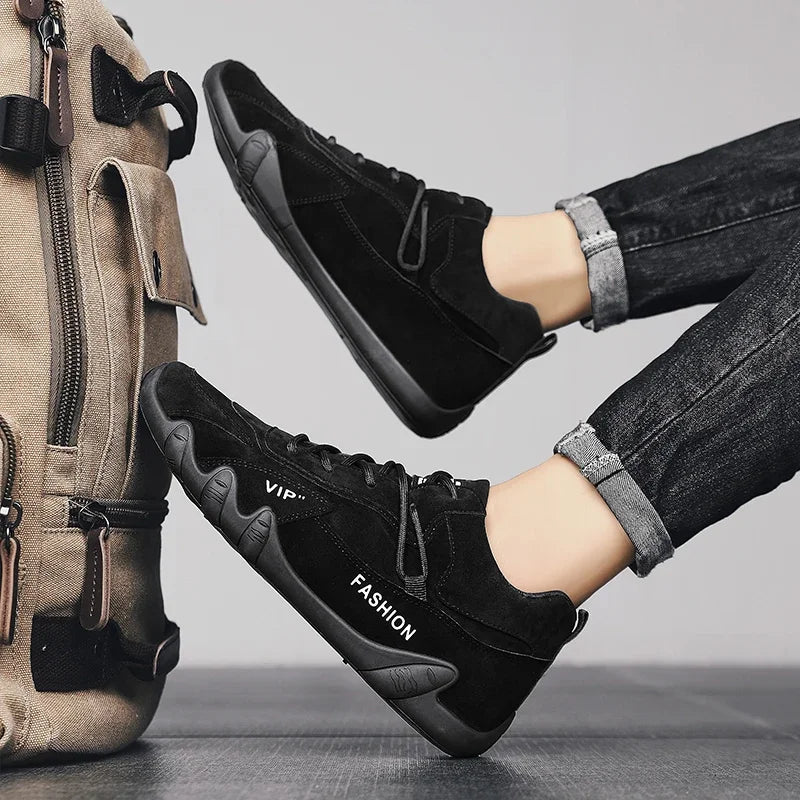 Herren Stiefeletten Casual – Schnür-Boots Rutschfest für Arbeit & Freizeit