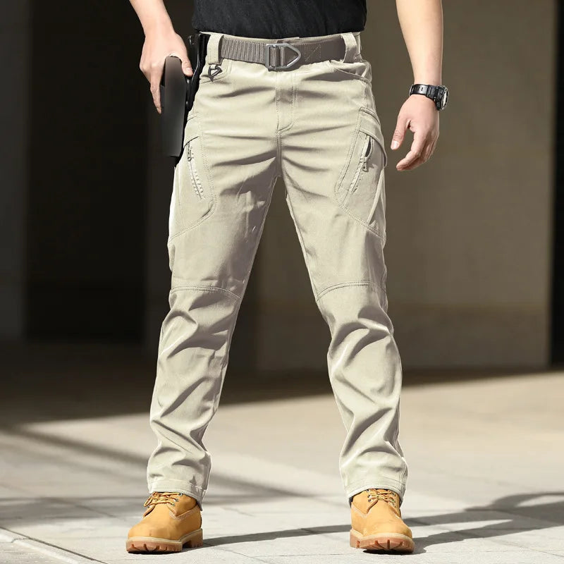 Men's Tactical Cargo Trousers – Outdoor Work Trousers with Multi-Pockets and Stretch