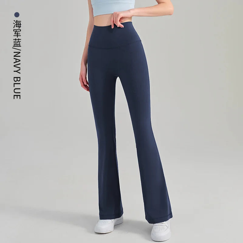 Damen Yoga Hose Flare High Waist – Po-formende Fitness Leggings