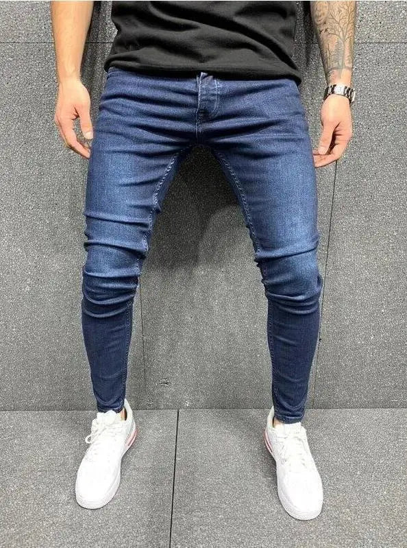 Herren Jeans Slim Fit Stretch – Vintage Wash Denim Hose für Arbeit & Freizeit
