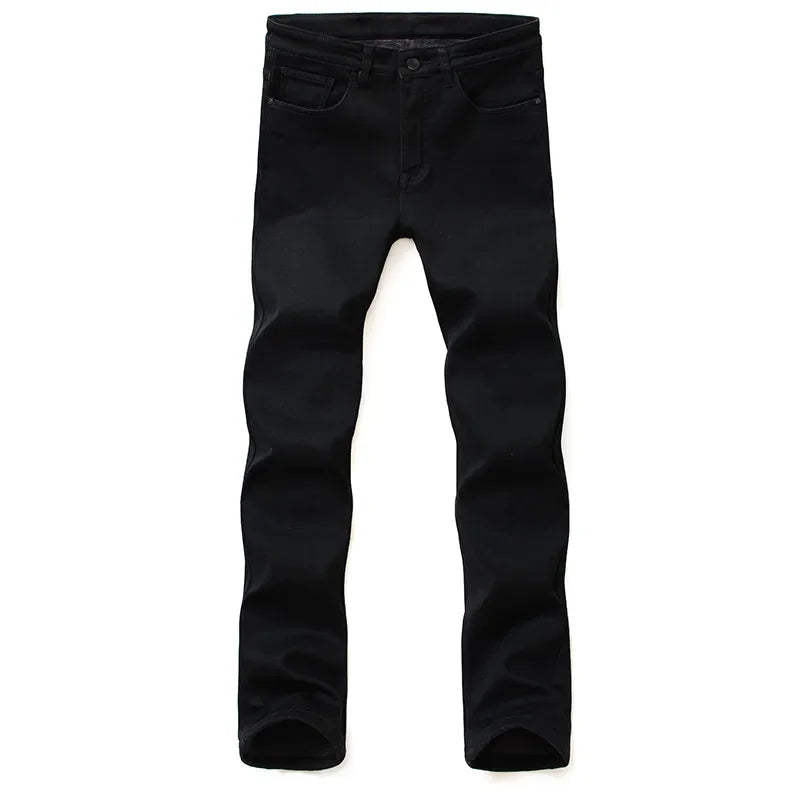 Herren Biker Jeans Schwarz – Stretch Denim Hose mit Biker-Details