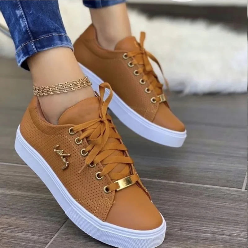 Women's Casual Lightweight Sneakers – Vulcanized Sports Shoes for Walking &amp; Outdoor Activities