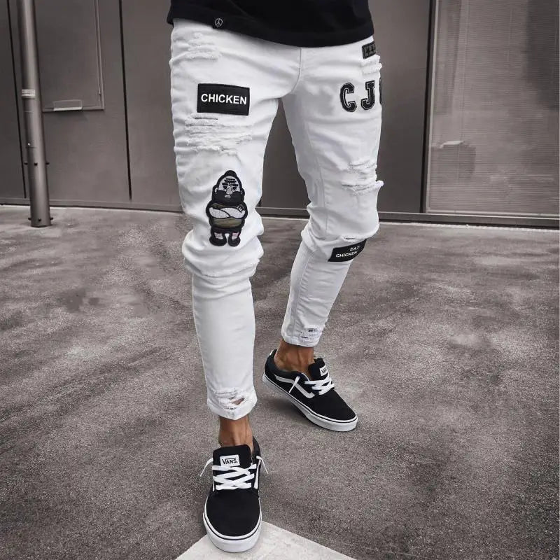 Herren Jeans Slim Fit Stretch – Vintage Wash Denim Hose für Arbeit & Freizeit