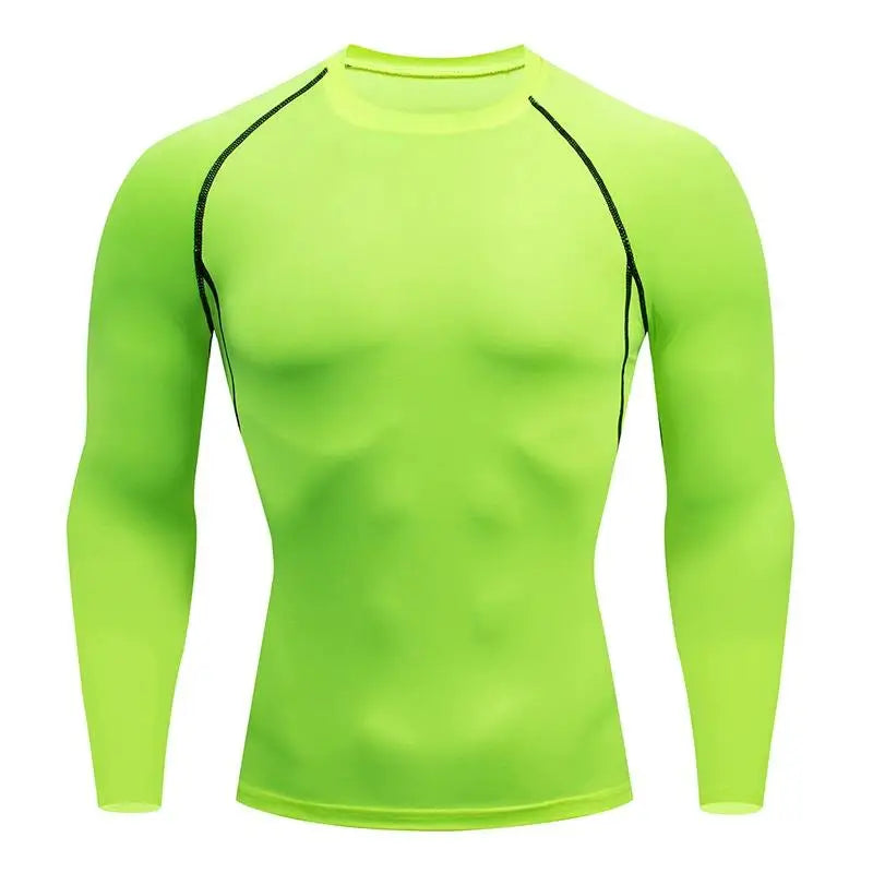 Herren Kompressionsshirt Langarm – Quick Dry Funktionsshirt für Fitness & Laufen