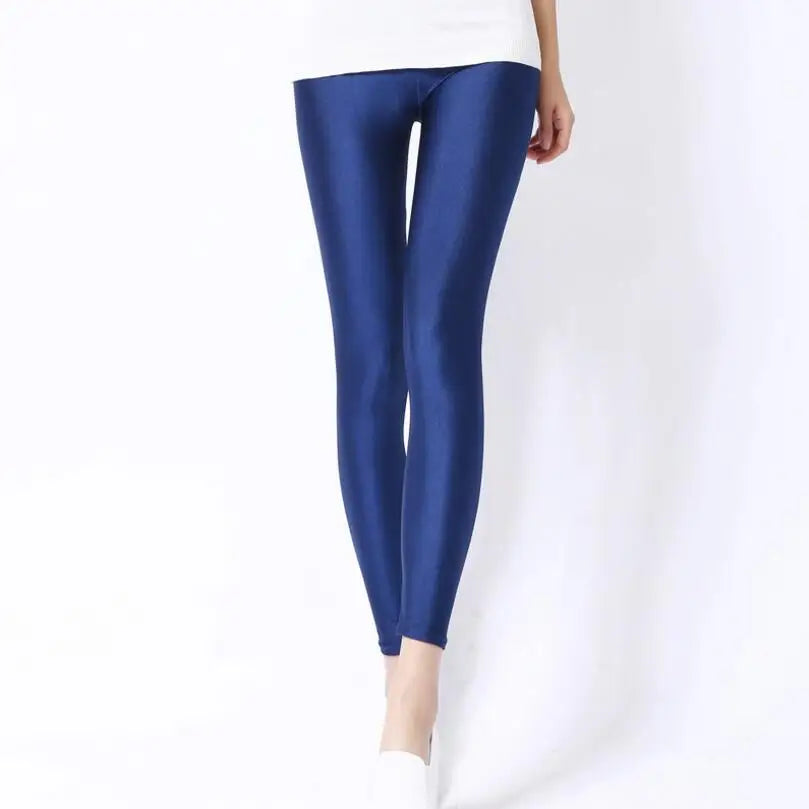 Women's Neon High Waist Leggings – Colorful Stretch Pants in Candy Colors