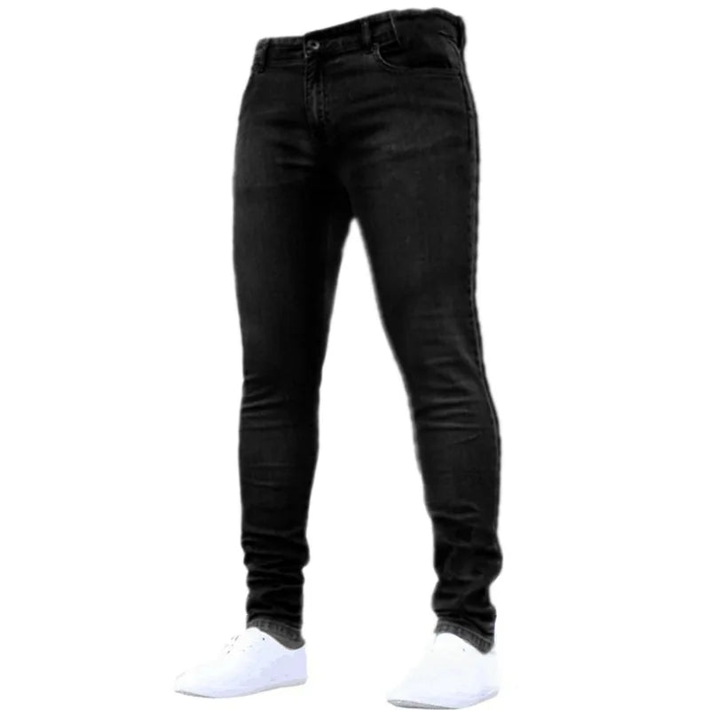 Herren Jeans Slim Fit Stretch – Vintage Wash Denim Hose für Arbeit & Freizeit