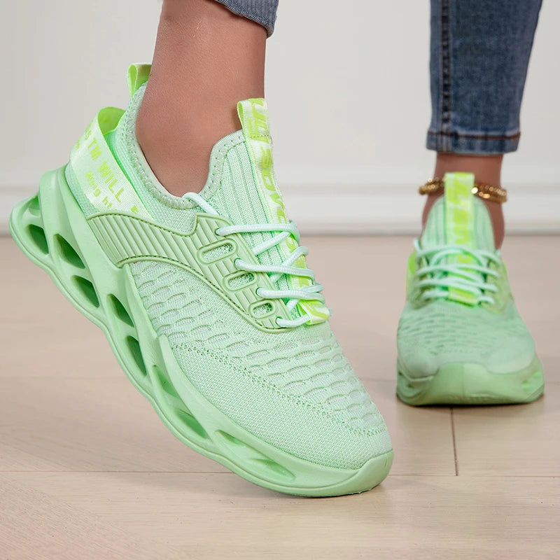 Baskets plates à plateforme pour femmes - Chaussures décontractées et tendance pour la course
