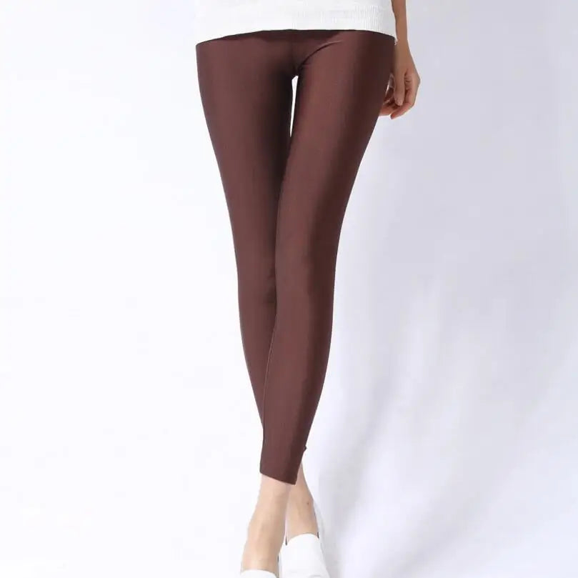Women's Neon High Waist Leggings – Colorful Stretch Pants in Candy Colors