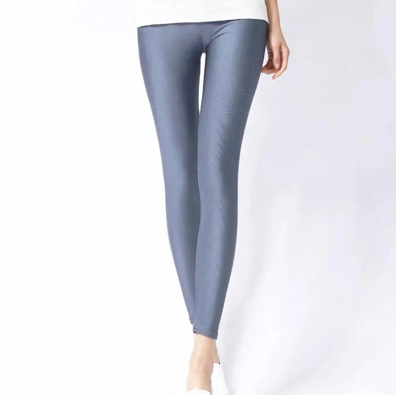 Women's Neon High Waist Leggings – Colorful Stretch Pants in Candy Colors